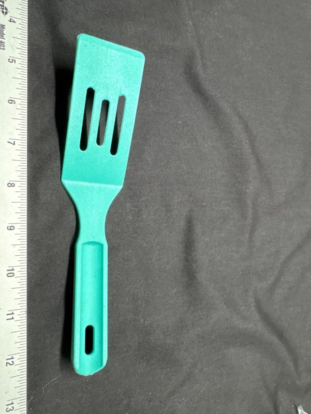 The Pampered Chef Turquoise Slotted Spatula - Durable Plastic Cooking Utensil Ma